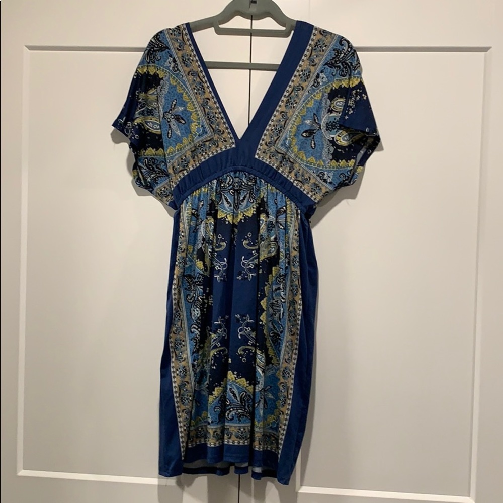 Kimono style knee length dress
